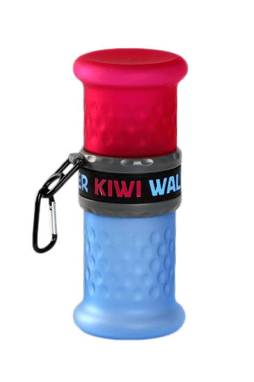 KIWI WALKER Cestovná fľaša 2in1, ružová / modrá
