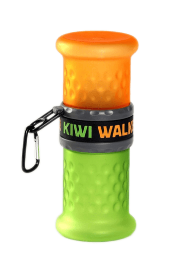 KIWI WALKER Cestovná fľaša 2in1, oranžová / zelená