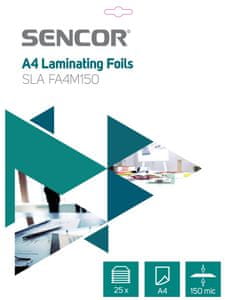 Sencor SLA FA4M150 laminovacia fólia formát A4 25 ks 