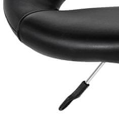 Design Scandinavia Barová stolička Plump (SET 2ks), syntetická koža, čierna