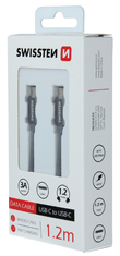 SWISSTEN DATA CABLE USB-C / USB-C TEXTILE 1.2M GREY (71527202)