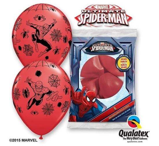 Párty balóniky latexové - Spiderman - 30cm - 6 ks
