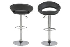 Design Scandinavia Barová stolička Plump, syntetická koža, sivá