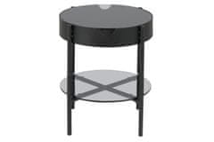 Design Scandinavia Konferenčný stolík Tipton, 50 cm, čierna