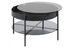 Design Scandinavia Konferenčný stolík Tipton, 75 cm, čierna