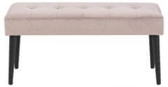 Design Scandinavia Lavica Glory, 95 cm, tkanina, ružová