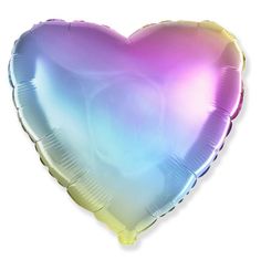 Fóliový balónik srdce Dúha - Rainbow - 45 cm