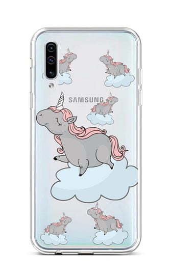 TopQ Kryt Samsung A50 silikón Grey Unicorns 42316