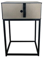 Design Scandinavia Nočný stolík Mitra, 62 cm, MDF, čierna