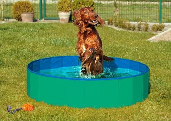 Karlie skladací bazén pre psov zeleno/modrý 160 x 30 cm