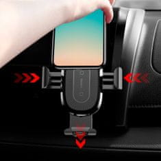 BASEUS Wireless Charger Gravity držiak na mobil do auta, Qi bezdrôtová nabíjačka, čierny