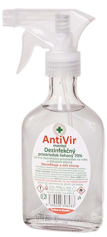 B. Bohemian AntiVir mentol dezinfekcia 2+1 (3x 200 ml) *anticovid