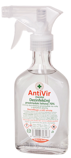 B. Bohemian AntiVir mentol dezinfekcia 2+1 (3x 200 ml) *anticovid