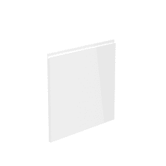 KONDELA Dvierka na umývačku, biela extra vysoký lesk HG, 44,6x57, AURORA