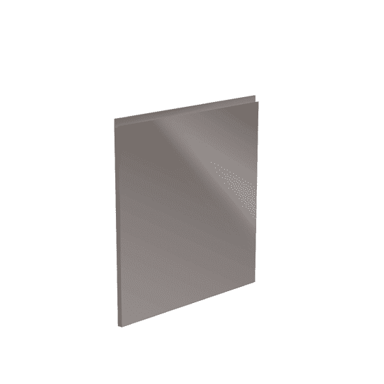 KONDELA Dvierka na umývačku, biela / šedá extra vysoký lesk HG, 44,6x57, AURORA