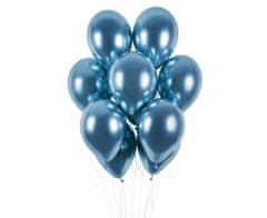 Gemar latexové balóniky - chrómové modré - 50 ks - 33 cm