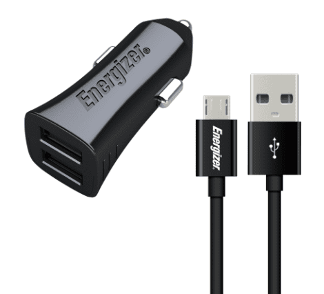 Energizer Nabíjačka do auta 2x USB 3,4 A s Micro-USB káblom, čierna (DCA2CUMC3)
