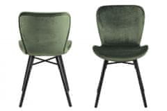 Design Scandinavia Jedálenská stolička George (súprava 2 ks), tmavozelená