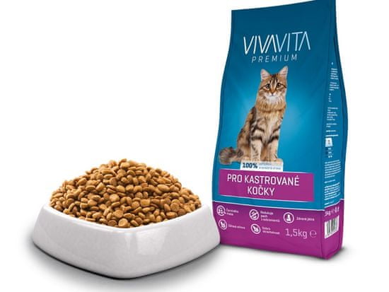 vivavita granule pre kastrované mačky 1,5 kg