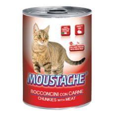 MOUSTACHE Cat Chunks mäso 415g pre dospelé mačky