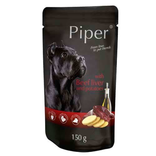 Piper ADULT 150g kapsička pre dospelých psov hovädzia pečeň a zemiaky