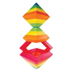 Kebo Toys Kebo Toys Wedge-it: Vrstviaca pyramída s oranžovou (15 dielikov)