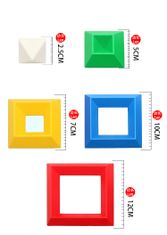 Kebo Toys Wedge-it - Skládací pyramida - základní barvy (15 dílků)