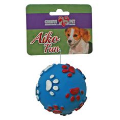 COBBYS PET AIKO FUN Lopta labky 8cm gumená hračka pre psov