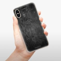 iSaprio Silikónové puzdro - Black Wood 13 pre Apple iPhone XS