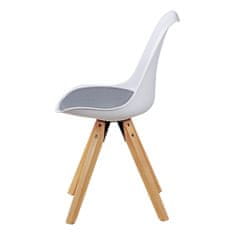 Bruxxi Jedálenská stolička Otto (Súprava 2 ks), biela/sivá