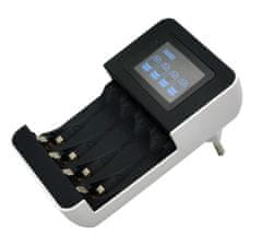 Solight Nabíjačka batérií s LCD displejom pre 4 x AA, AAA riadená mikroprocesorom