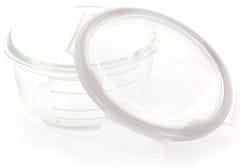 Bo Jungle sklenené misky s viečkami B-GLASS Bowls 280ml White / Blue /