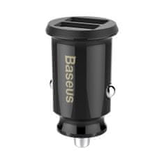 BASEUS Grain smart autonabíjačka 2x USB 3.1A, čierna 