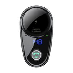 BASEUS Locomotive Bluetooth FM Transmitter MP3 autonabíjačka 2x USB 3.4A, čierna