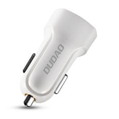 DUDAO R7 autonabíjačka 2x USB 2.4A + 3in1 Lightning / Type C / micro USB, biela