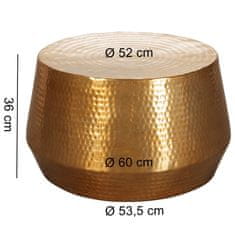 Bruxxi Konferenčný stolík Faus, 60 cm, zlatá