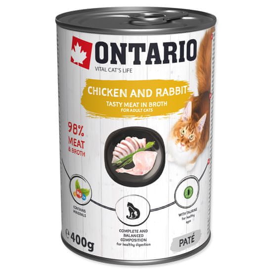 Ontario konz.Chicken, Rabbit, Salmon Oil 6x400 g