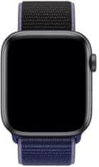 4wrist Prevliekací športový remienok na Apple Watch – Modrá/Čierna 42/44/45/49 mm