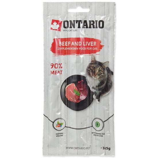 Ontario Stick for cats Beef&Liver 10x(3x5 g)