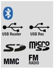 M2 12W/L aktivní reprobox s USB/SD přehrávačem