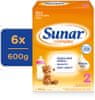 Sunar Complex 2, pokračovacie dojčenské mlieko, 6x600g