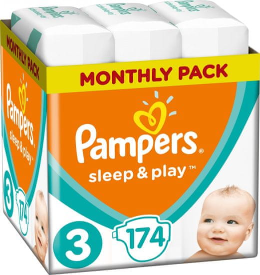 Pampers Pampers Sleep & Play 3 Midi Economy (6-10 kg) 174 ks (3x58 ks)