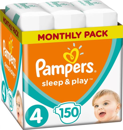 Pampers Pampers Plienky Sleep & Play 4 Maxi (9-14 kg) 150 ks (3x50 ks)