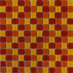 Maxwhite Mozaika ASHS202 sklenená červená žltá oranžová 29,7x29,7cm sklo