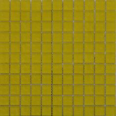Maxwhite Mozaika ASDK2H02 sklenená žltá s dekorom 29,7x29,7cm sklo