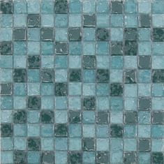 Maxwhite Mozaika ASBH233 sklenená zelená s efektom popraskaného skla 29,7x29,7cm sklo