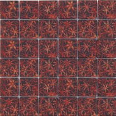 Maxwhite Mozaika ASCH008 sklenená hnedá oranžová s dekorom 29,7x29,7cm sklo