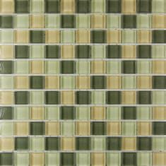 Maxwhite Mozaika ASHS001 sklenená hnedá - zelená 29,7x29,7cm sklo