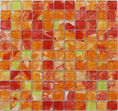 Maxwhite Mozaika JSM-CH017 sklenená žltá červená oranžová 29,7x29,7cm sklo