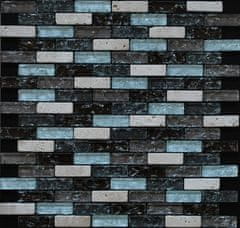 Maxwhite Mozaika JSM-BL036 sklenená kameň béžová hnedá 29,7x29,7cm sklo kamenná